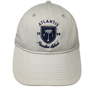 Atlantis 1998 Paradise Island Baseball Cap Beige One Size Adjustable 6 Panel